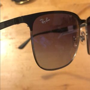NWT Ray-Ban Sunglasses - Black and Silver